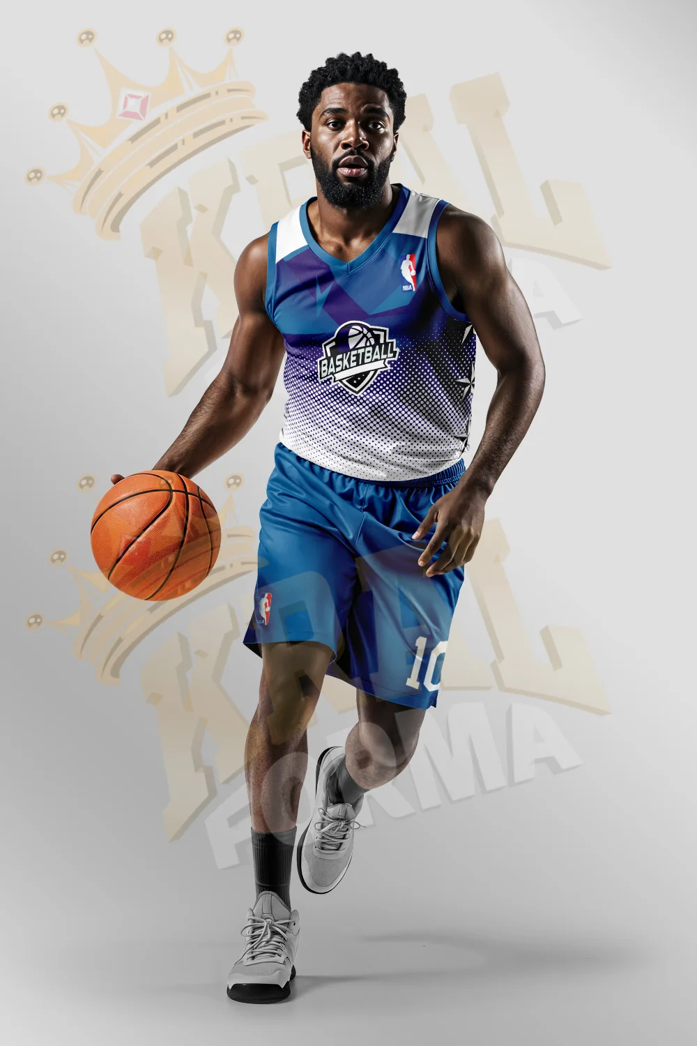 Basketball Pointillizer Blue Concept Forması