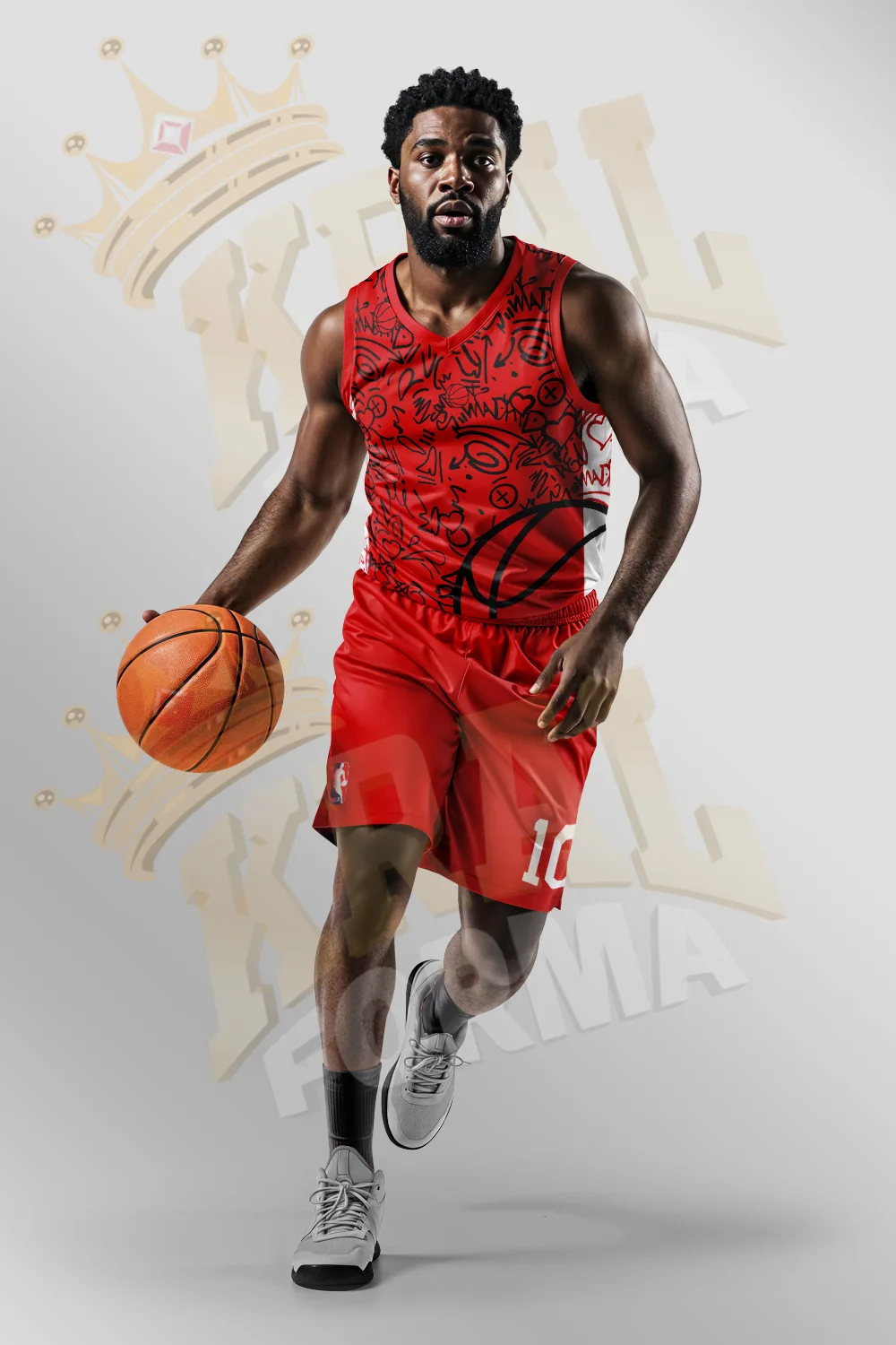 Basketball Red Design Forması