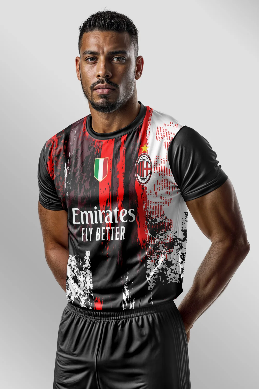Ac Milan Fantasy Concept Grunge Forma arka görünüm