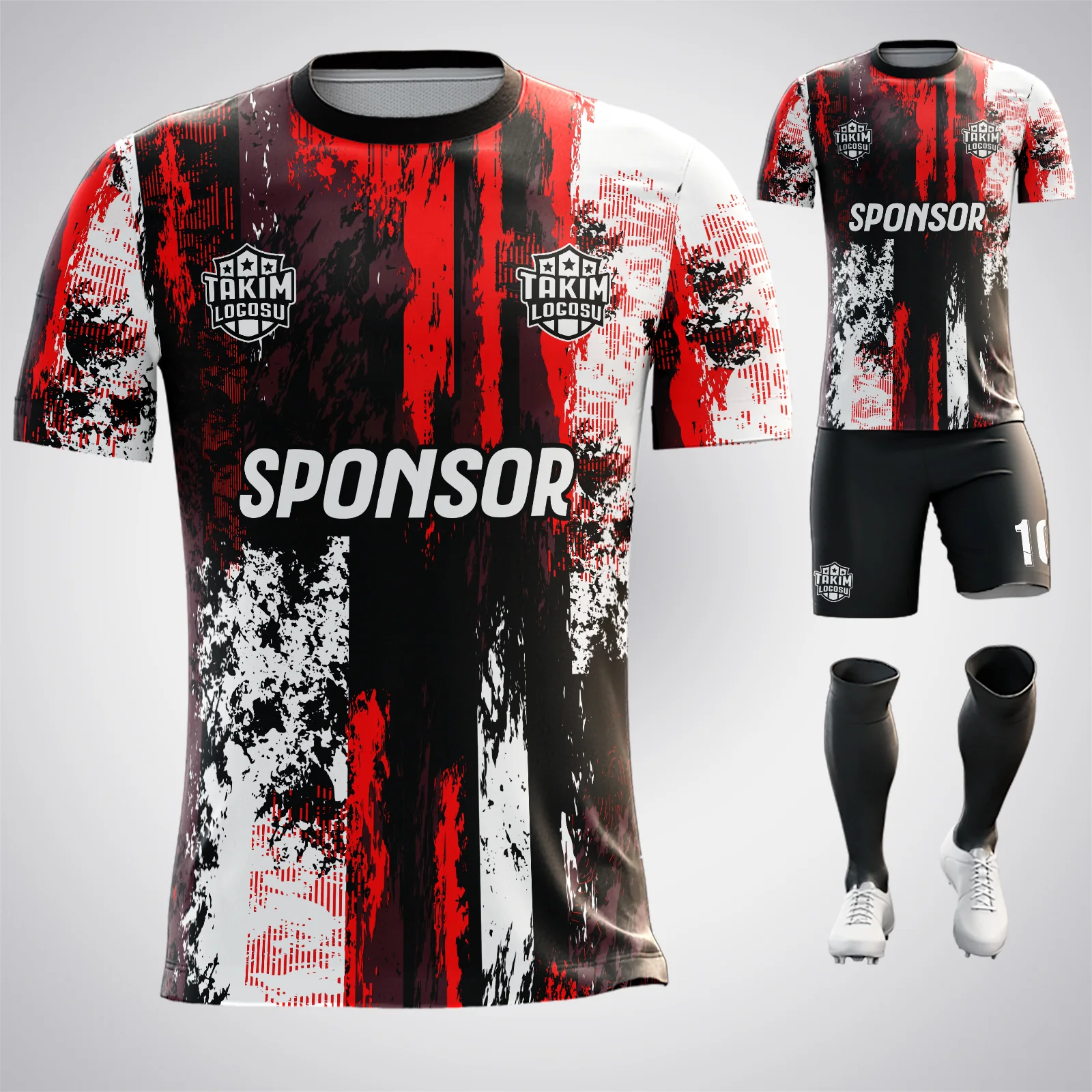 Ac Milan Fantasy Concept Grunge Forma arka görünüm