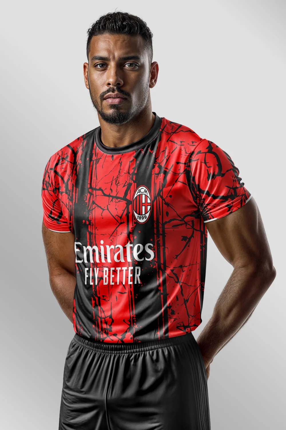 AC Milan Red Grunge PRO Forma arka görünüm