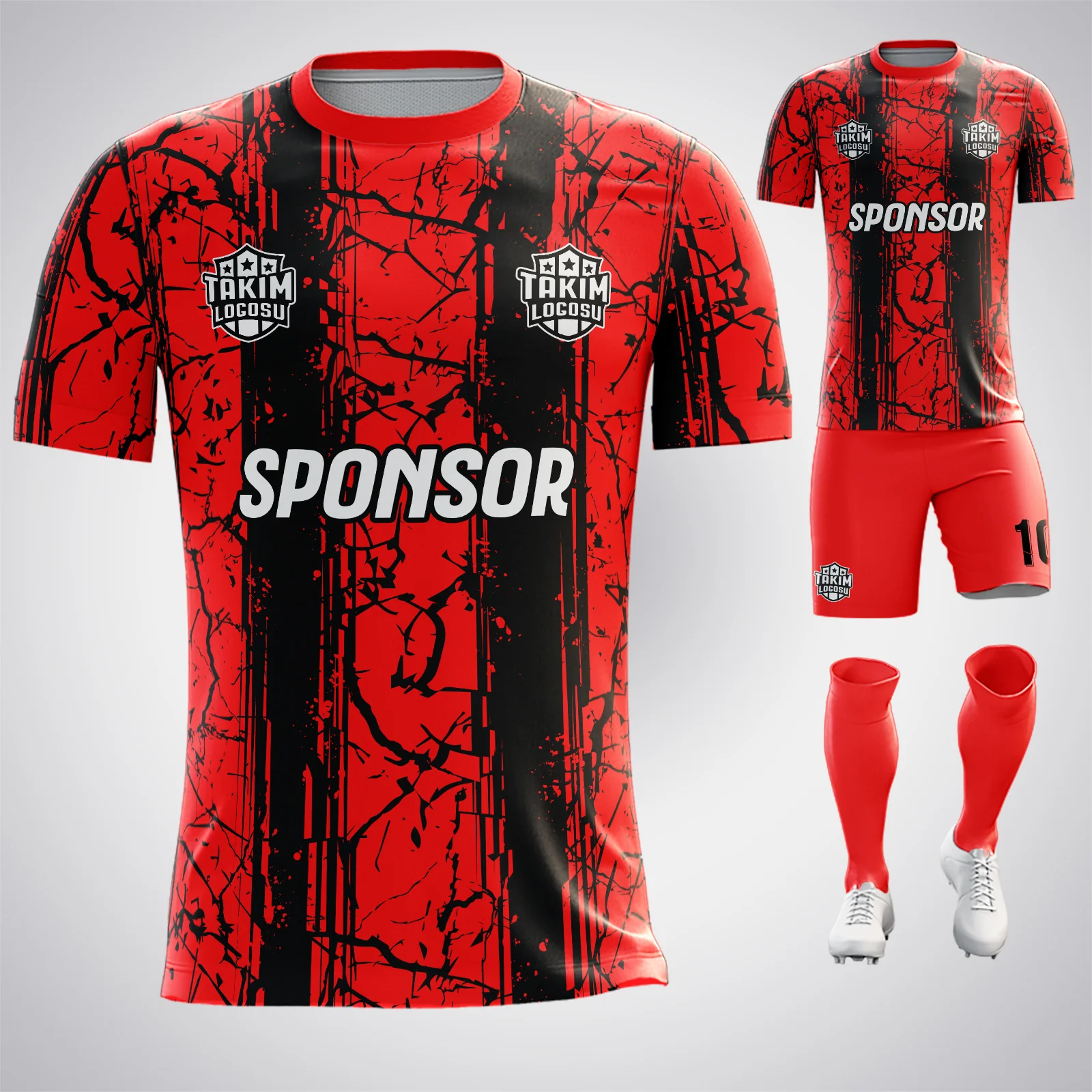 AC Milan Red Grunge PRO Forma arka görünüm