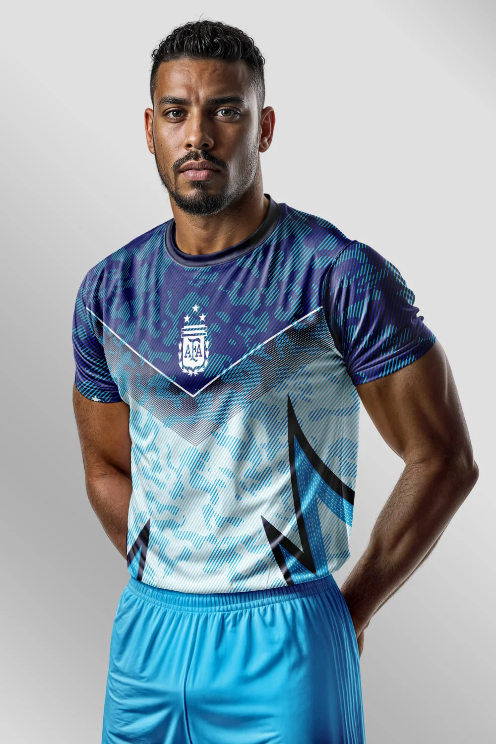 Argentina Concept Lines Blue Forma arka görünüm