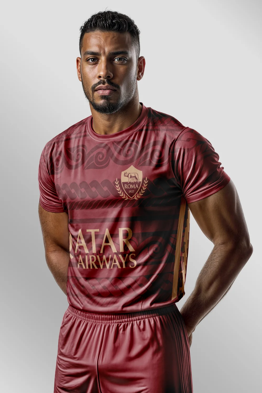 As Roma Soccer Concept 2022 Forma arka görünüm