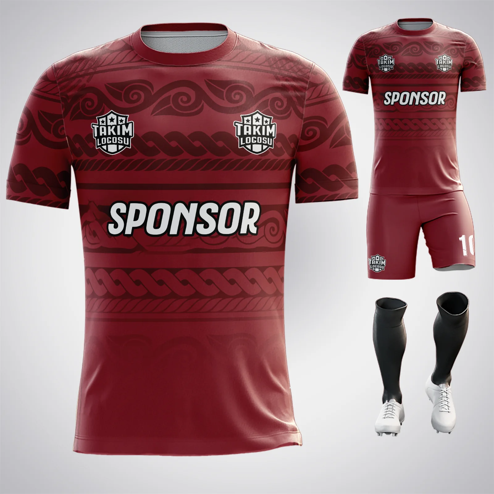 As Roma Soccer Concept 2022 Forma arka görünüm