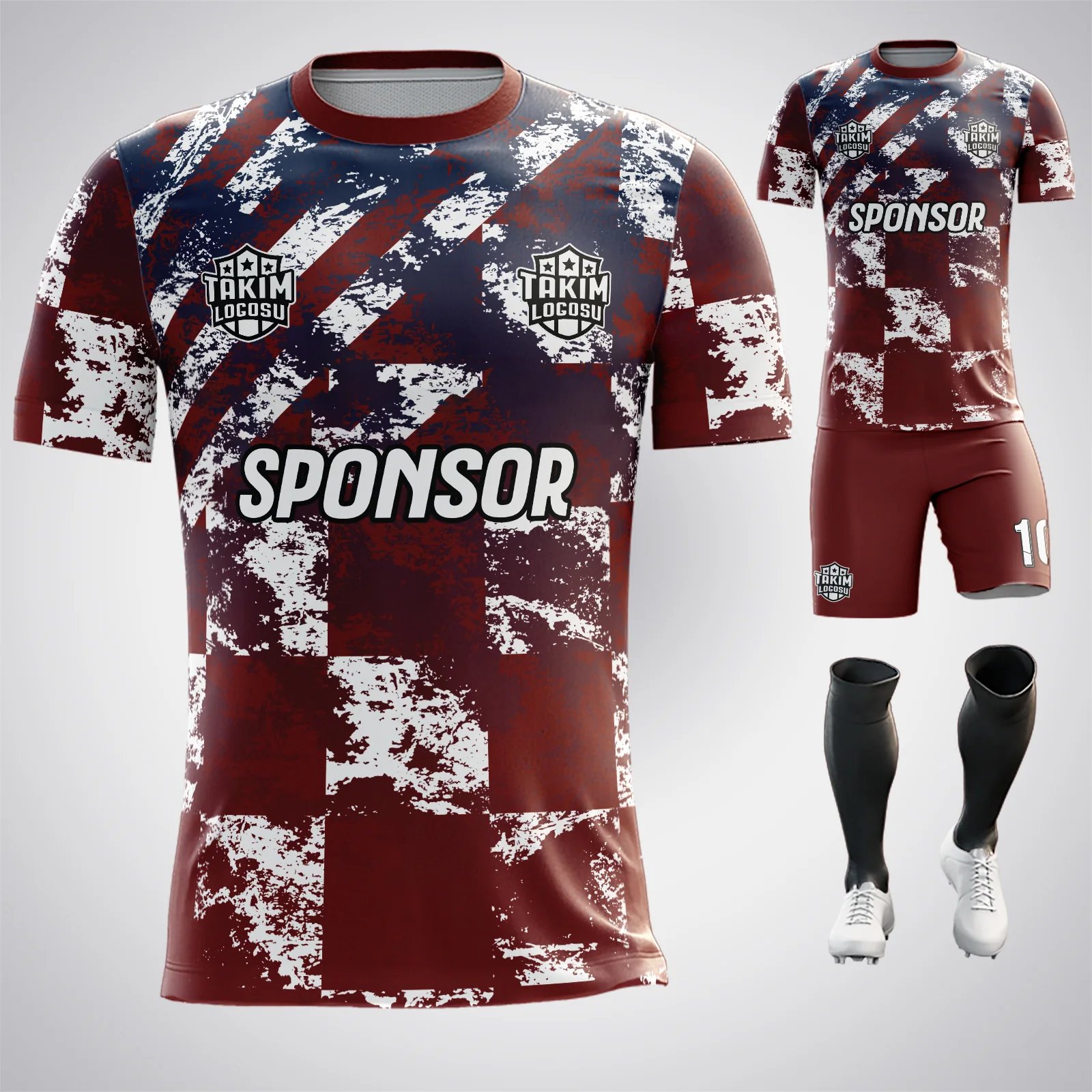 ATLETICO DE MADRID GRUNGE Forma arka görünüm