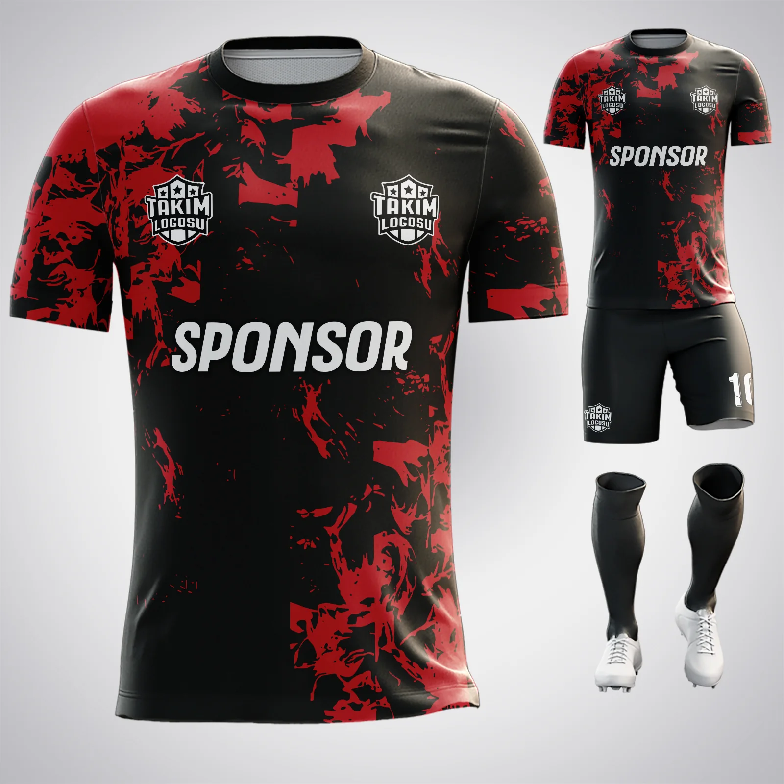 Sports Grunge Red Forma arka görünüm