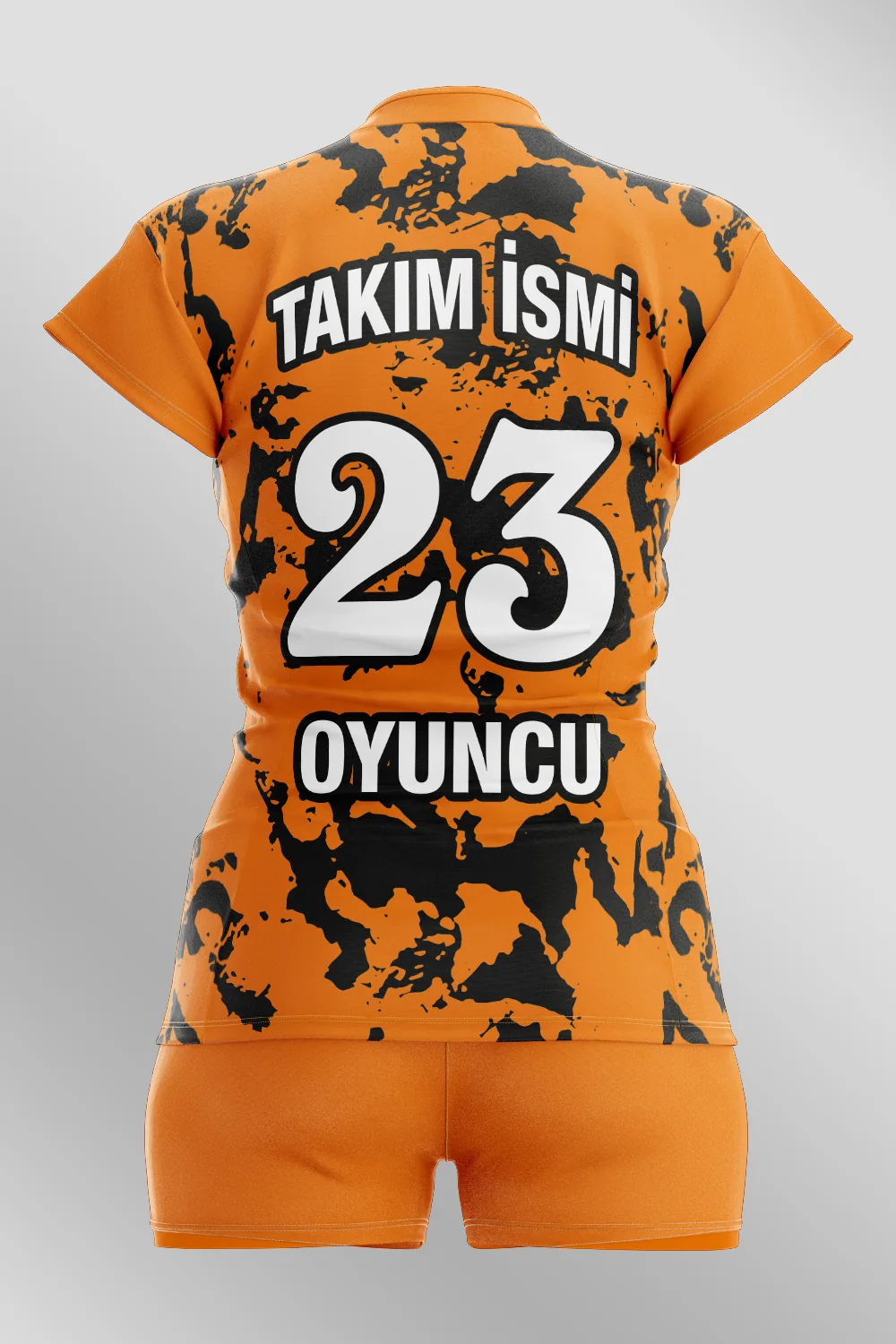Voleybol Desen 02 Forma arka görünüm